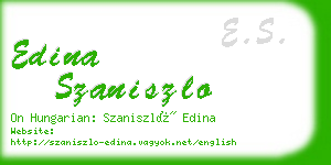 edina szaniszlo business card